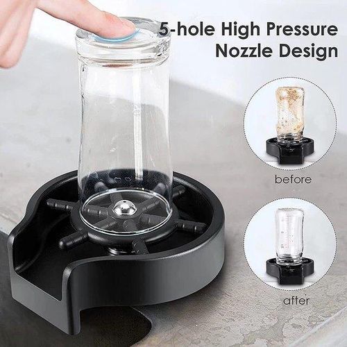 Automatic Cup Washer Faucet Glass Rinser Bar Coffee Pitcher High Pressure Cleaning Cup Tool