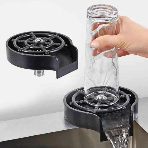 Automatic Cup Washer Faucet Glass Rinser Bar Coffee Pitcher High Pressure Cleaning Cup Tool