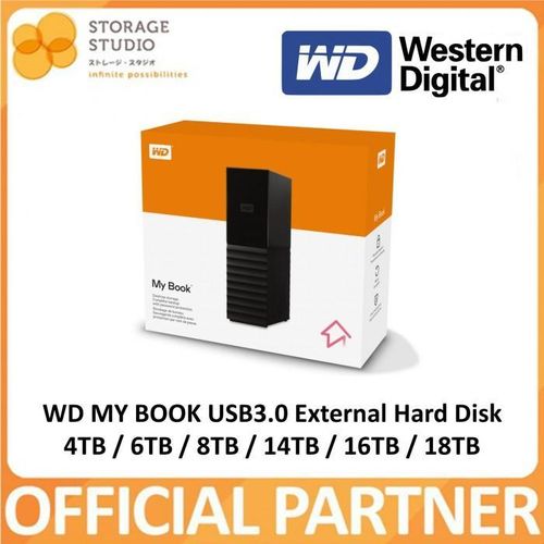 WD 8TB Western Digital My Book Desktop External Hard Drive Casing USB 3.0 Review PCMag- Multicolor