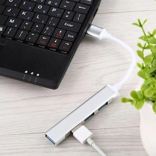 USB HUB 3 0 Adapter 4 Port USB 3.0 High Speed-Gray