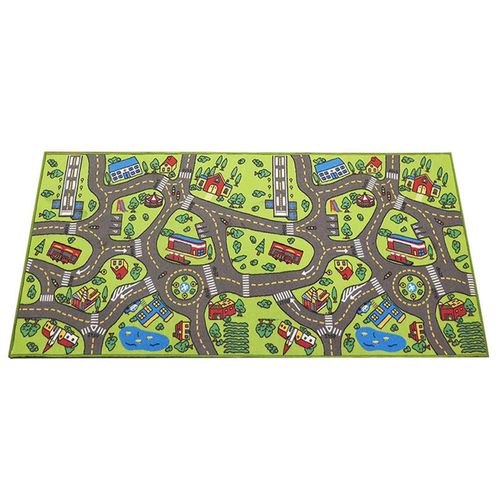 Square Children's Crawling Pad Foldable Colorful Game Pad for Infants and Toddlers,Traffic NO5111