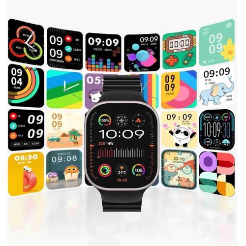 Amol FT9 New Smart watch /Amoled 2.2 Inches/Muslim Prayer Timing/Tasbih Counter/Quran Recitation/Smart Calling/Water Resistance/Health Monitoring/Voice Assistance/Heart rate/Blood Oxygen