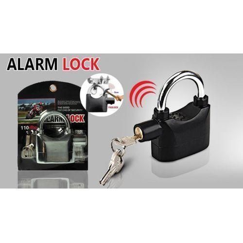 Alarm Padlock -Zinc Alloy - Black