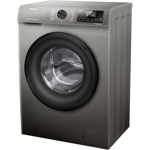 Hisense 7 Kg Front Load Washing Machine with Inverter Motor, 1200 RPM, Titanium Silver,..