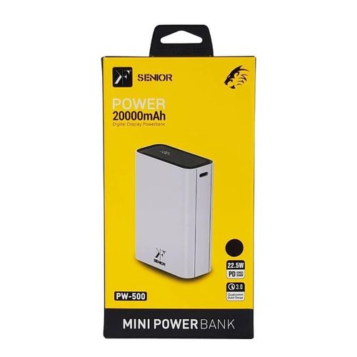 Senior 20000mAh Mini Power Bank 20W PD & QC3 USB-C PW-500 -Multicolor