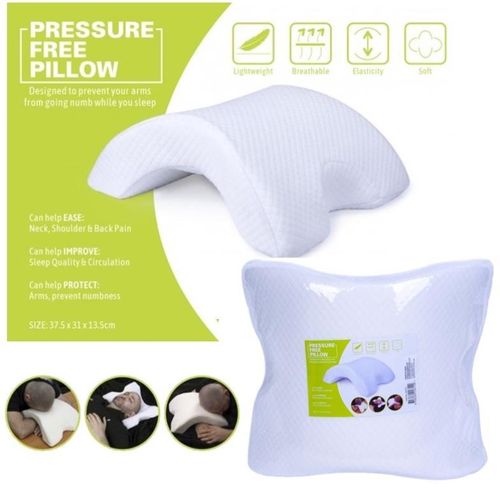 Arched Pillow, Romantic Couple Sleeping Pillow -White.