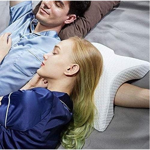 Arched Pillow, Romantic Couple Sleeping Pillow -White.