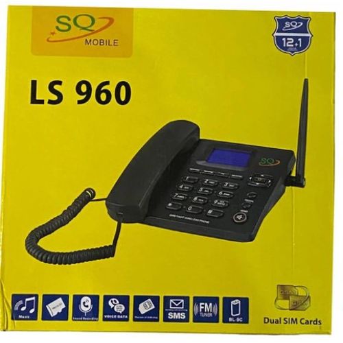 Mobile LS-960 Dual Sim Gsm Wireless Landline Desktop Phone- Multicolor