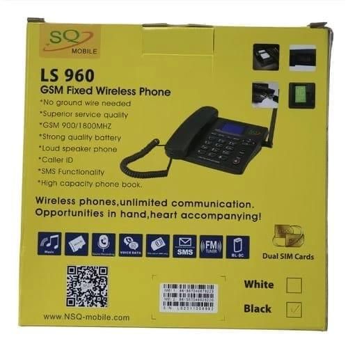 Mobile LS-960 Dual Sim Gsm Wireless Landline Desktop Phone- Multicolor