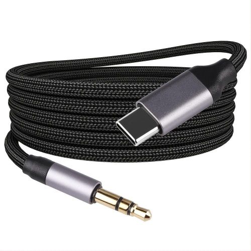 USB C to 3.5mm Aux Cable Type C Male Jack Adapter Audio Cable Cord Nylon Braided Fast Quick Charger  Audio Cable For Car Headphone USB C Converter Jack Speaker