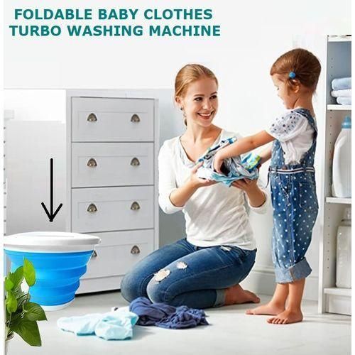 Foldable Baby Clothes Washing Machine Turbo, -Blue