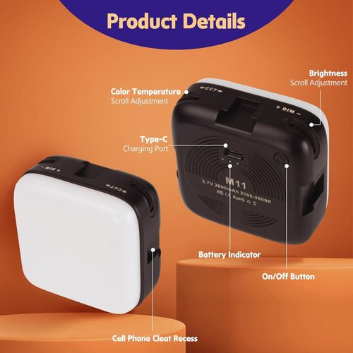 Portable mobile phone photo fill light self-shooting handheld pocket RGB photography light outdoor mini fill light