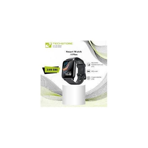 Watch 4 Plus OSW-801 Watch 4 Plus Bluetooth Call Smart Watch 2.01inch HD Display Fitness Tracker with Heart Rate Sleep Monitor Pedometer IP68 Waterproof- Black