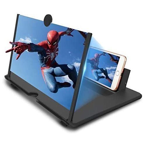 Mobile Phone Screen Magnifier, Amplifier with Holder Stand, Black