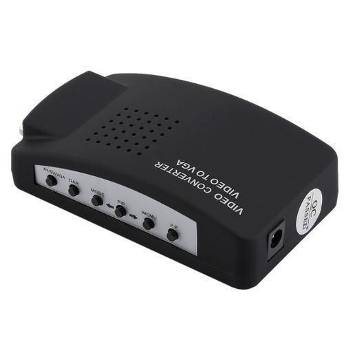 High Resolution (RCA) Video and S-Video to VGA Conversion(Black)