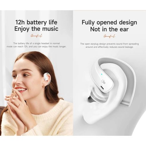 Earbuds EQ4 TWS Open Ear Air Conduction True Wireless Earphones Sport Wireless Headphone  Bluetooth 5.3  13MM Driver Bass Boost Upto 12hrs Play Time  Gaming Headset- Multicolor
