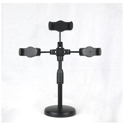 Multiple Phone Bracket Set for YouTube Video or Live Streaming. Compatible with Mounting Smartphones, Ring Lights and Microphones