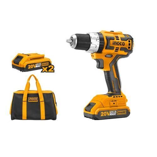INGCO CIDLI20608 Lithium-Ion Brushless Impact Drill-Black,Yellow