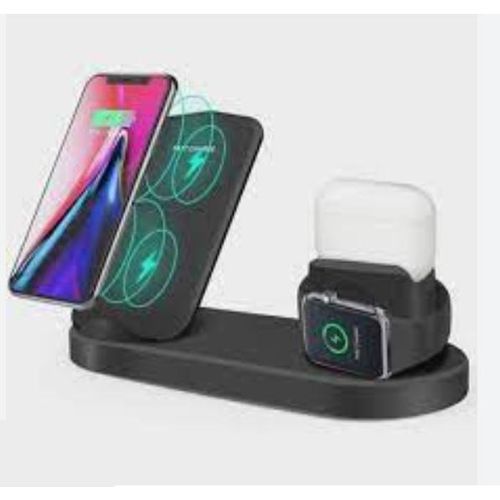 3-In-1 Wireless Charger For Phone,Watch,Earbuds,  - Black,