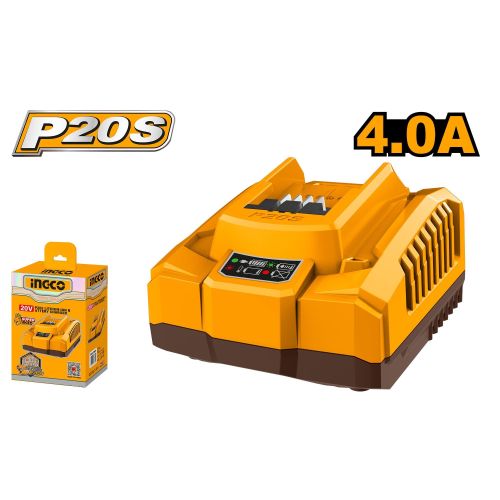 INGCO FCLI20411 - Fast Intelligent Charger - Orange
