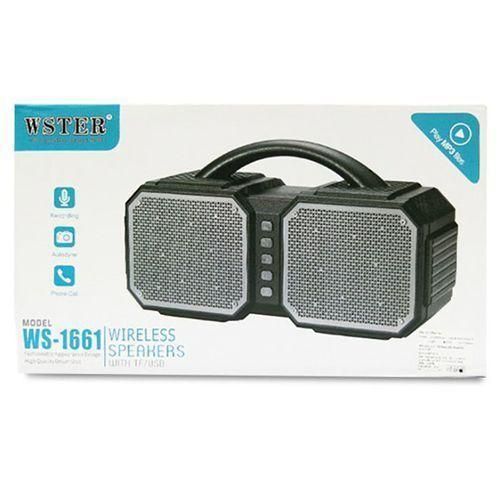 WS-1661 Full Bass Bluetooth Wireless speaker - Black