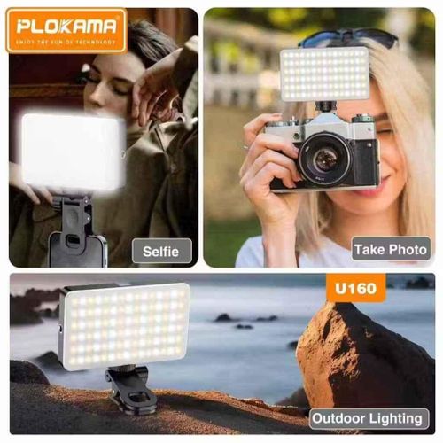 Plokama U160 Pro RGB LED Lighting Video Light Studio Lighting Portable Mini Photography Light RGB Led Video Light For D24 Mobile