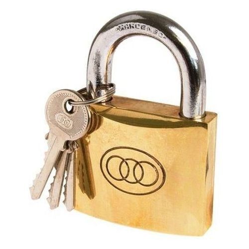 Tri Circle Strong Padlock For Safety Locks And Security-Gold