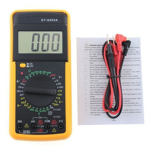 DT9205A Digital Multimeter Capacitance Multi Meter - Yellow,Black.