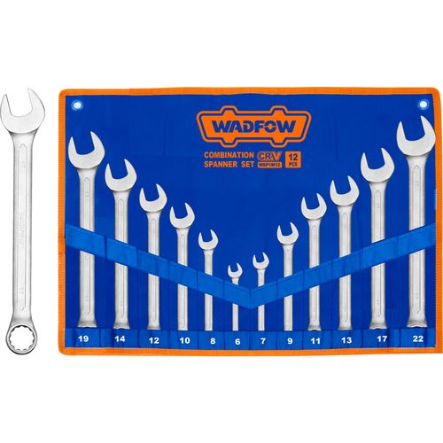 WADFOW WSP1M12 - 12 Pcs Combination Spanner Set - Blue
