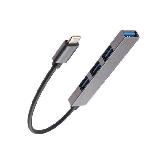 Premium Aluminum 4 Port to USB 3.0 Type C Hub for iMac MacBook Pro