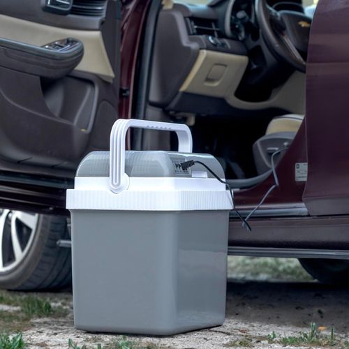 Geepas Car Fridge 24liters Hot & Cold with AC/DC Working Mode, Suitable for Car and Home Use,Easy to Carry Portable Refrigerator