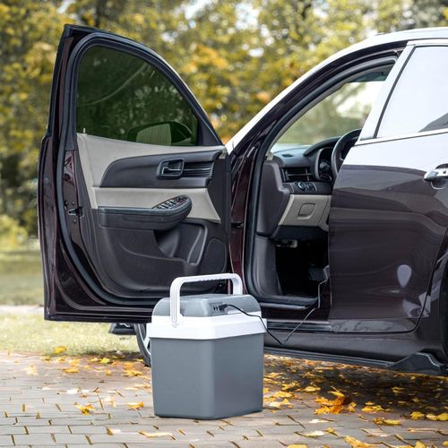Geepas Car Fridge 24liters Hot & Cold with AC/DC Working Mode, Suitable for Car and Home Use,Easy to Carry Portable Refrigerator