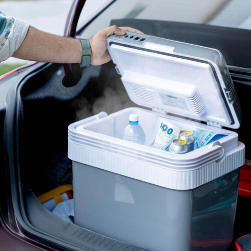 Geepas Car Fridge 24liters Hot & Cold with AC/DC Working Mode, Suitable for Car and Home Use,Easy to Carry Portable Refrigerator