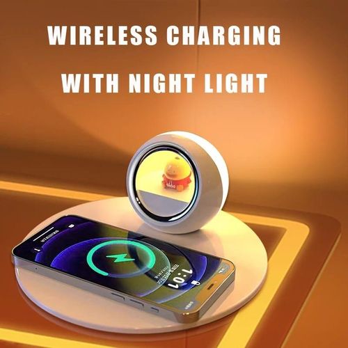 3-in-1 Original Mobile Phone Wireless Charger Small Night Lamp Multi-Function Fast Charge Desktop Wireless Charger Lamp