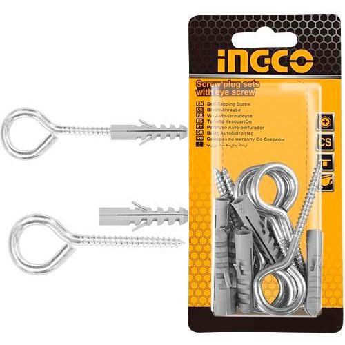 INGCO HWSPK5022 - Screw Plug Sets With Eye Screw - Orange