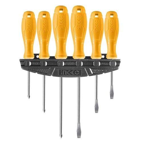 INGCO HKSD0658 6 Pcs Screwdriver Set-Yellow