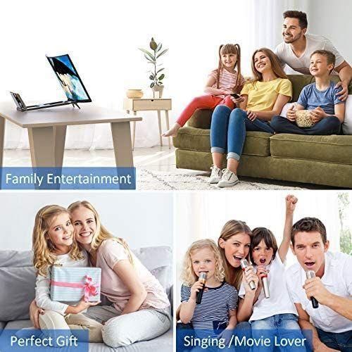 Curved Magnifier for Cell Phone -3D HD Magnifing Projector Screen, Black.