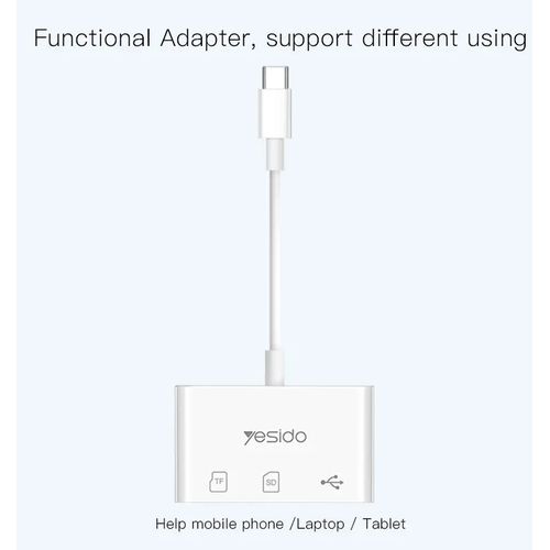 3 in 1 Type C SD TF Card Reader