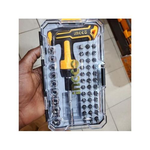 INGCO HKSDB0478 47 Pcs Handle Wrench Screwdriver Set – Orange, Silver