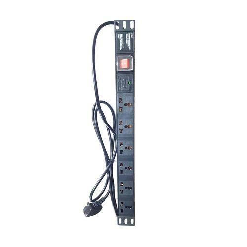 6 WAY DURABLE EXTENSION SOCKET BLACK