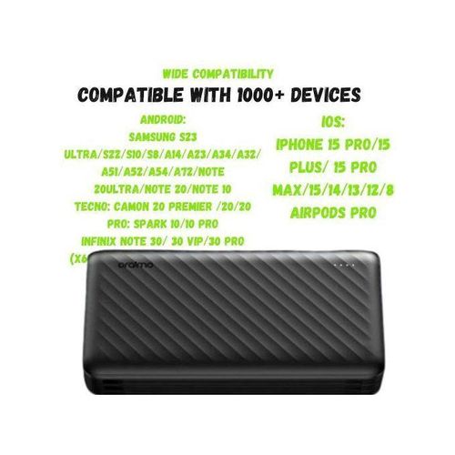 Mobile Battery 27000mAh Traveler Link With Inbuilt Cables 12W Power Bank Thin Smartphone ChargerConvenient to Carry, Business Trips, Travel, Emergency Measures, PSE Certified, Compatible with iPhone, iPad, and Android Devices- Black