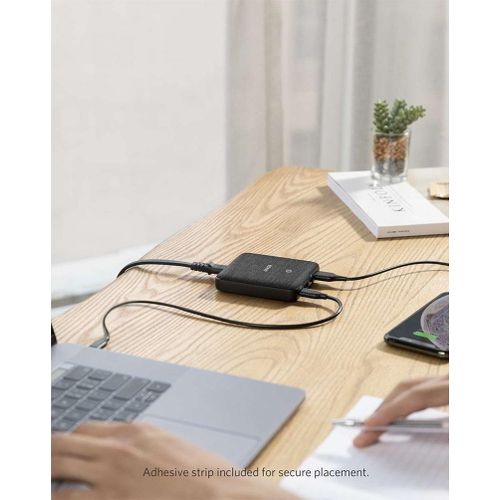 USB C Fast Charger, PowerPort Atom III Slim 65W 4 Port PIQ 3.0 GaN Wall Charging Station with Dual USB C Ports for USB C Laptops, iPad Pro, iPhone, Galaxy, and More - Black