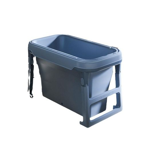 Spa Bath Portable Bathtubs Showers Bathroom Seat Folding Bath Portable Bucket Inflatable Collapsible Soaking Steam Hot Tub with Anti-Slip Seat -Multicolor