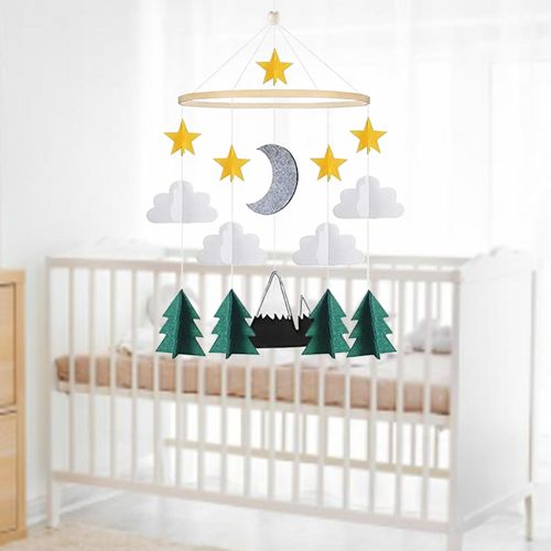 Baby Crib Mobile Wind Chimes Hanging Decor Rotatable for Room Rockery