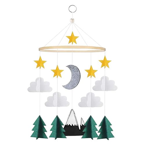 Baby Crib Mobile Wind Chimes Hanging Decor Rotatable for Room Rockery