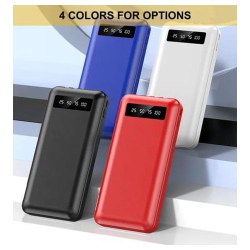 Gold africa USB Fast Charging Mobile Powerbank 10000mah 4 in1 Built in Cable Portable Li-polymer Batteries For Digital display Cellphone Power Bank- Multicolor