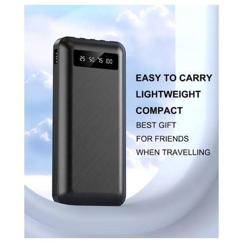 Gold africa USB Fast Charging Mobile Powerbank 10000mah 4 in1 Built in Cable Portable Li-polymer Batteries For Digital display Cellphone Power Bank- Multicolor