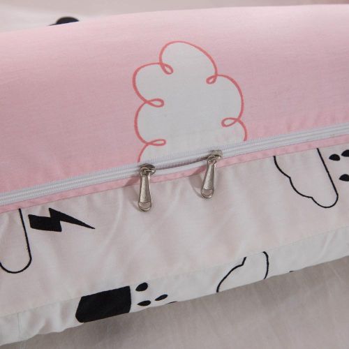 Baby Lounger Portable Infant Crib for Bed Co-Sleeping Bassinet Cradles Lounger Newborn Sleeper 100% Cotton Super Soft Breathable Washable Cloud