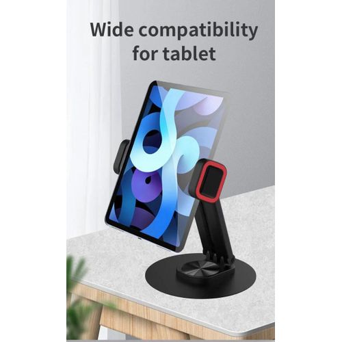 MK-63 Destop Holder Rotating Stable and Anti-skid Wide Compatibility Foldable Desktop Holder For Mobile Tablet iPhone iPad - Multicolor