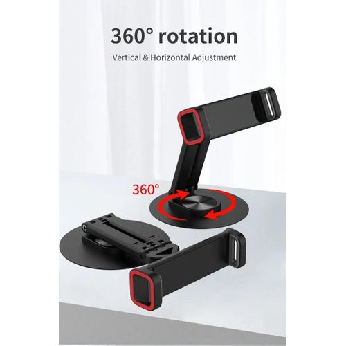 MK-63 Destop Holder Rotating Stable and Anti-skid Wide Compatibility Foldable Desktop Holder For Mobile Tablet iPhone iPad - Multicolor